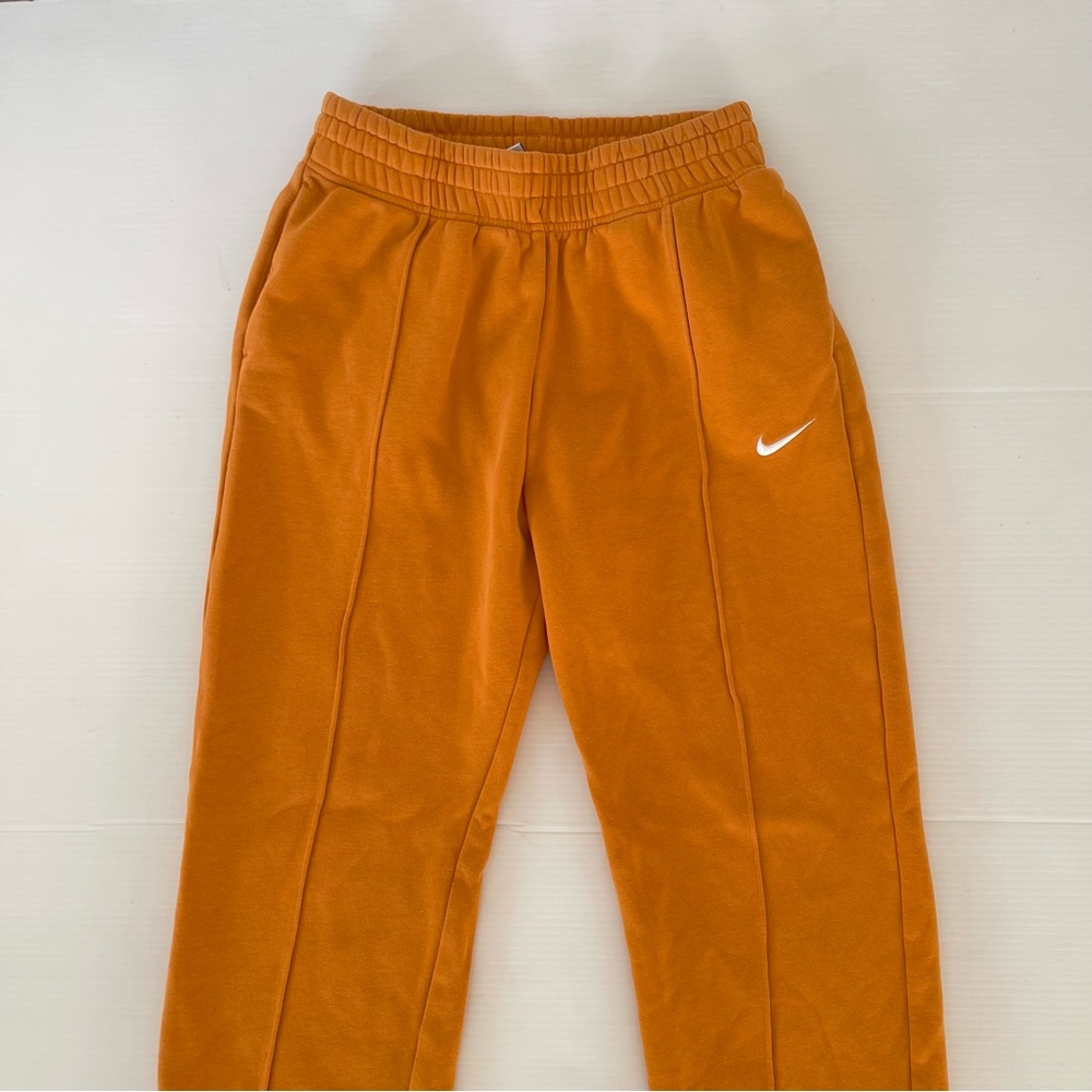 Nike Tech Fleece Orange Joggers Sweatpants - Picture 4 of 9